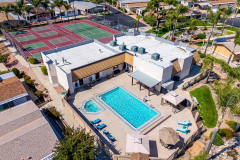 East Lake Hemet Drone Pool view